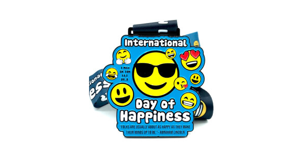 2021 International Day of Happiness 1M 5K 10K 13.1 26.2 Registration Page